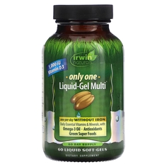 Пищевая добавка Irwin Naturals Liquid-Gel Multi без железа, 60 капсул