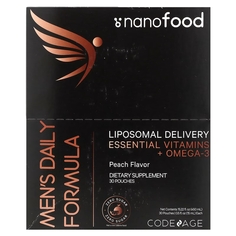 Пищевая добавка Codeage мужская ежедневная формула со вкусом персика, 30 пакетиков по 15 мл