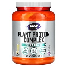 Спортивная добавка NOW Foods Sports комплекс растительных белков сливочно-ванильный, 907г