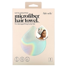 Полотенце Kitsch для волос из микрофибры с атласной оберткой
