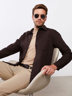 Мужская куртка-рубашка Regular Fit с длинным рукавом LC Waikiki Basic