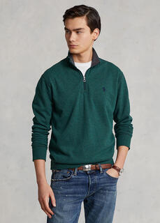 Роскошный трикотажный пуловер с молнией на четверть Ralph Lauren
