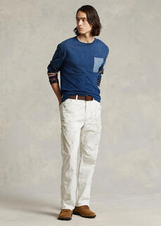 Раскрашенные джинсы свободного кроя Carpenter Ralph Lauren