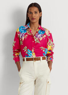 Рубашка из хлопковой вуали с цветочным принтом Ralph Lauren
