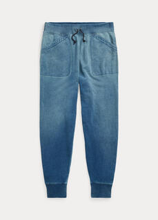 Спортивные брюки цвета индиго из ткани френч терри Ralph Lauren