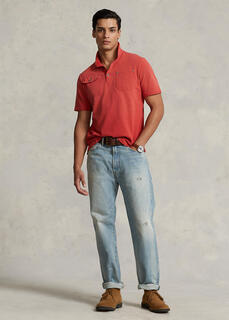 Винтажные джинсы классического кроя с эффектом потертости Ralph Lauren