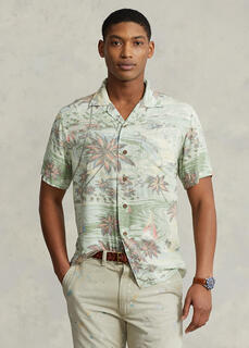 Рубашка классического кроя с тропическим принтом Ralph Lauren