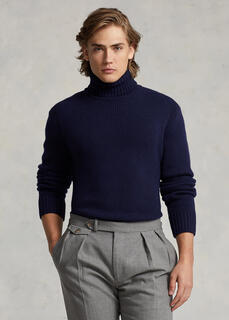 Шерстяно-кашемировый свитер с высоким воротником Ralph Lauren
