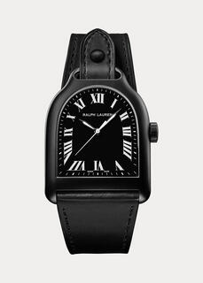 Большие стальные часы Ralph Lauren с черной отделкой