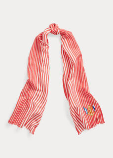Льняной шарф в полоску Isabella Ralph Lauren