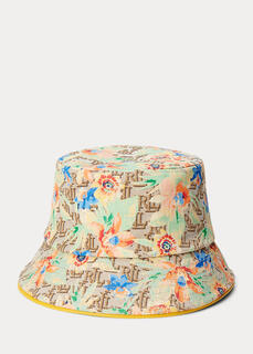 Жаккардовая шляпа-ведро с монограммой и цветочным принтом Ralph Lauren