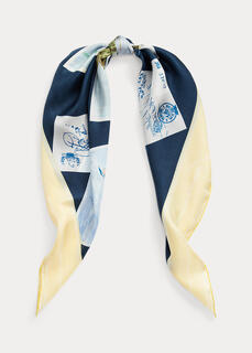 Квадратный шарф из шелкового твила с принтом Amelia Ralph Lauren