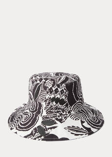 Упаковываемая шляпа от солнца из хлопка с геопринтом Ralph Lauren