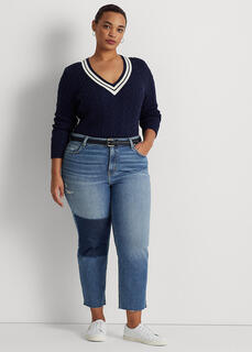 Прямые укороченные джинсы с высокой посадкой Ralph Lauren