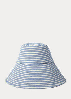 Полосатая шляпа от солнца на шнуровке Ralph Lauren