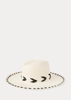 Соломенная фетровая шляпа с геометрическим мотивом Ralph Lauren