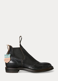 Полированные вручную кожаные ботинки челси Ralph Lauren