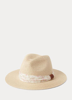 Упаковываемая соломенная шляпа Fedora Ralph Lauren