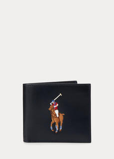 Бумажник из кожи большого пони Ralph Lauren