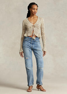 Свободные прямые джинсы с высокой посадкой Ralph Lauren