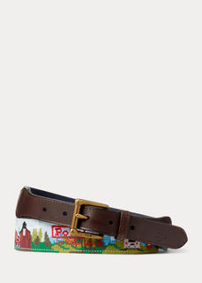 Ремень Polo Bear Western с вышивкой Ralph Lauren