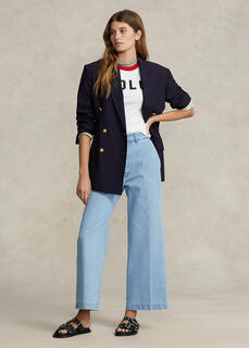 Укороченные джинсы широкого кроя с высокой посадкой Ralph Lauren