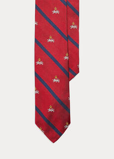 Полосатый шелковый клубный галстук Ralph Lauren