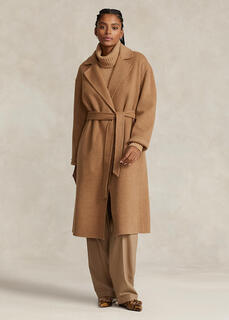 Пальто с запахом из смесовой шерсти Ralph Lauren