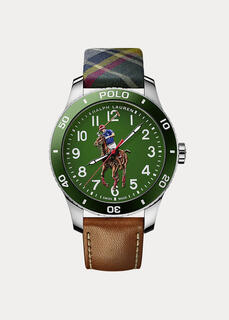 Часы Polo с зеленым циферблатом Ralph Lauren
