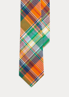 Хлопковый галстук в клетку Ralph Lauren