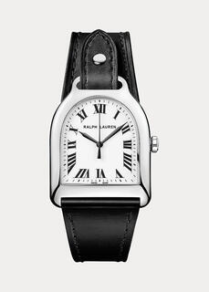 Часы Ralph Lauren с белым циферблатом среднего размера из стали
