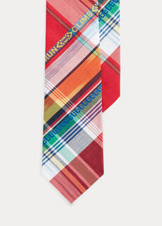 Хлопковый галстук в клетку Ralph Lauren