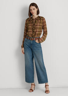 Широкие джинсы с высокой посадкой Ralph Lauren