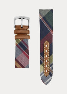 Шелковый ремешок для часов с клетчатым галстуком Ralph Lauren