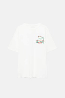 Футболка Pull&amp;Bear Ninja Turtles Short Sleeve, белый