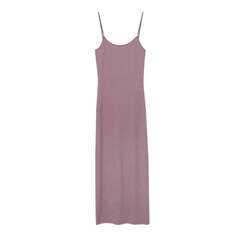 Платье Pull&amp;Bear Long With Thin Straps, лилово-розовое