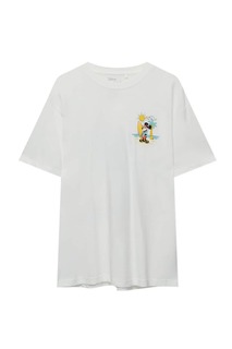 Футболка Pull&amp;Bear Short Sleeve Mickey Mouse, белый