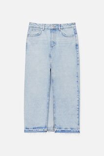 Юбка Pull&amp;Bear Denim, голубой