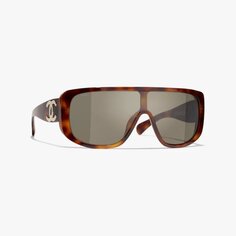 Солнцезащитные очки Chanel Shield, тёмно-бирюзовый