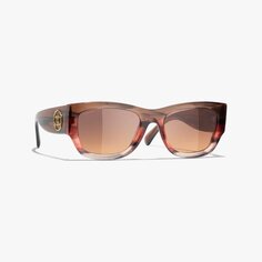 Солнцезащитные очки Chanel Rectangle, коричневый/оранжевый
