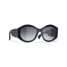 Солнцезащитные очки Chanel Oval, синий/зеленый