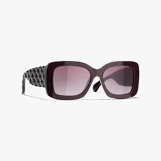 Солнцезащитные очки Chanel Rectangle, тёмно-красный