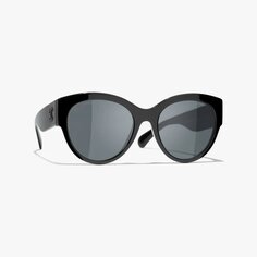 Солнцезащитные очки Chanel Butterfly, чёрный