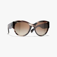 Солнцезащитные очки Chanel Butterfly, тёмно-бирюзовый/серый