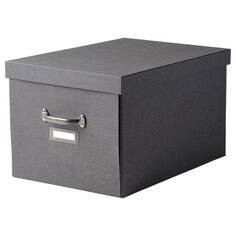 Коробка с крышкой Ikea Tjog, темно-серый