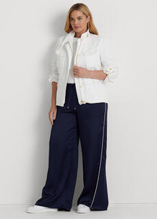 Широкие брюки из шармеза с полосками сбоку Ralph Lauren