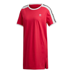 Платье Adidas originals Tee Casual Sports Round Neck Short Sleeve Red, Красный