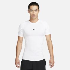 Футболка Nike Pro Men&apos;s Dri-FIT Tight Short-Sleeve Fitness, белый