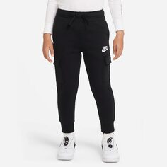 Спортивные брюки Nike Club Fleece Cargo Pants Little Kids&apos;, черный