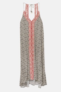 Платье Pull&amp;Bear Printed Long With Mirrors, черный